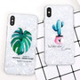 Leaves Cactus Potted Plant Quotes Shell Pattern Phone Case Shell Back Cover iPhone