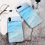 Blue Beach Sea Wave Painted Design Phone Case for iPhone