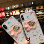 Cute Glitter liquid Piggy Bank Silicone Case iPhone