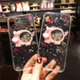 Cute Glitter liquid Piggy Bank Silicone Case iPhone