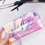 Pink Blue Aurora Laser Phone Case Shining Letter Print Tpu Case for Iphone