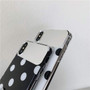Cute Polka Dots clear Tempered Glass phone Cases For iPhone