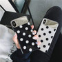 Cute Polka Dots clear Tempered Glass phone Cases For iPhone