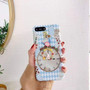 Cute Korean Japan Cartoon 3D Bunny Clock Soft phone case for iphone