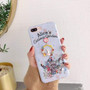 Cute Korean Japan Cartoon 3D Bunny Clock Soft phone case for iphone