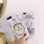 Cute Korean Japan Cartoon 3D Bunny Clock Soft phone case for iphone