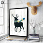 Nordic Art Deer Scarf Poster Abstract Minimalist A4 Canvas Painting Animal Abstract Wall Picture Print Children Room Decor 227