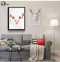 Deer Skull Nordic Art Canvas Poster Minimalist Painting Watercolor Abstract Wall Picture Print Modern Home Room Decoration