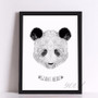 Sketch Cartoon Panda Canvas Art Print Painting Poster,  Wall Pictures for Home Decoration, Home Decor FA387