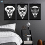 Modern Black White Vintage Italy Abstract Mafia Dog Cats Framed Canvas Paintings Nordic Home Decor Wall Art Print Picture Poster