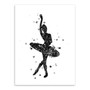 Triptych Modern Black White Abstract Ballet Dance Art Prints Poster Beautiful Girl Room Wall Picture Canvas Paintings Home Decor