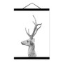 Nordic Minimalist Animal Deer Head Wooden Framed Posters Vintage Retro Wall Art Canvas Painting Picture Prints Home Decor Scroll