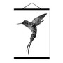 Hummingbird Black White Nordic Minimalist Animal Feather Framed Canvas Painting Wall Art Prints Picture Poster Scroll Home Decor
