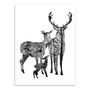 Modern Nordic Black White Animal Silhouette Deer Art Print Poster Wall Picture Canvas Paintings Living Room Home Decor No Frame