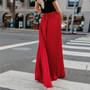 Long Pleated Maxi Skirt High Waist