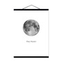 Black White Minimalist Moon French Typography Wooden Framed Posters Nordic Wall Art Pictures Home Decor Canvas Paintings Scroll