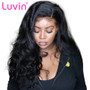 Luvin 250 Density Lace Front Human Hair Wigs For Women 360 lace frontal wig pre plucked with baby hair Brazilian Remy Body Wave