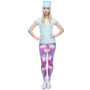 Leggings Women Weeds Print Pink Fitness Legging Silm Stretch Leggins High Waist Legins Trouser