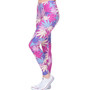 Leggings Women Weeds Print Pink Fitness Legging Silm Stretch Leggins High Waist Legins Trouser