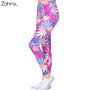 Leggings Women Weeds Print Pink Fitness Legging Silm Stretch Leggins High Waist Legins Trouser