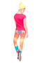 Fashion Ombre Yellow Printed Women's Slim fit Legging workout Trousers Casual Polyester Pants Leggings