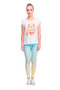 Fashion Ombre Yellow Printed Women's Slim fit Legging workout Trousers Casual Polyester Pants Leggings