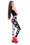 Womens Fashion Elasticity Yes and No Printed Slim Fit Legging Workout Trousers Casual Pants