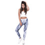 Women Legging Gray Lines Printing Leggings Fashion High Waist Woman Slim Pants