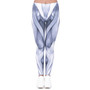 Women Legging Gray Lines Printing Leggings Fashion High Waist Woman Slim Pants