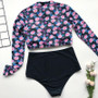 Sexy Long sleeve Swimwear Swimsuit women bikini 2020 mujer biquini exy triangle Swimsuit  Bottom bikini plisado beach wear may