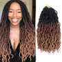 ombre curly crochet hair synthetic braiding hair extensions goddess faux locs 12 inches and 20inches soft dreads dreadlocks hair