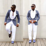 High Quality One Button White Paisley Groom Tuxedos Shawl Lapel Groomsmen Mens Suits Blazers (Jacket+Pants+Tie)  006