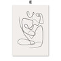 Abstract Line Body Kiss Quotes Wall Art Canvas Painting Nordic Minimalist Posters.
