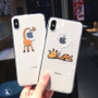 Cute Cartoon Animal Giraffe Clear Phone Case iPhone Funny Couple Phone Cover