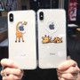 Cute Cartoon Animal Giraffe Clear Phone Case iPhone Funny Couple Phone Cover