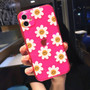 Fluorescent Color Flowers Daisy Smile Phone Case For iPhone
