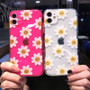 Fluorescent Color Flowers Daisy Smile Phone Case For iPhone