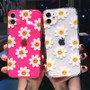 Fluorescent Color Flowers Daisy Smile Phone Case For iPhone
