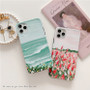 INS Art Oil Painting Cute Flowers Phone Case For iPhone 11 Pro Max