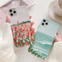 INS Art Oil Painting Cute Flowers Phone Case For iPhone 11 Pro Max