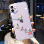 Cute Cartoon Animal Cat Clear Phone Case For iPhone