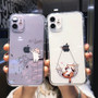 Cute Cartoon Animal Cat Clear Phone Case For iPhone