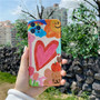 Ins Cute Cartoon Graffiti Oil Painting Phone Case For iPhone 11 Pro Max Xr X Xs Max