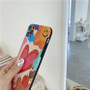 Ins Cute Cartoon Graffiti Oil Painting Phone Case For iPhone 11 Pro Max Xr X Xs Max