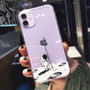 Cute Cartoon Astronaut Space Transparent Phone case For iPhone