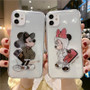 Mickey Minnie Phone Case Cute Cartoon Transparent Phone case for iPhone 12 max