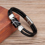 Design Charm Bracelets for Men Genuine Leather & Natural Stone Bracelet