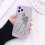 Transparent Abstract Protective Case Geometric Line Body Phone Case For iPhone