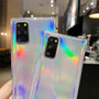 Holographic Laser Cardboard Square Samsung A50 Phone Case Clear Cover