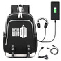 TV Doctor Who USB Cosplay Black Unisex Laptop Travel Backpack